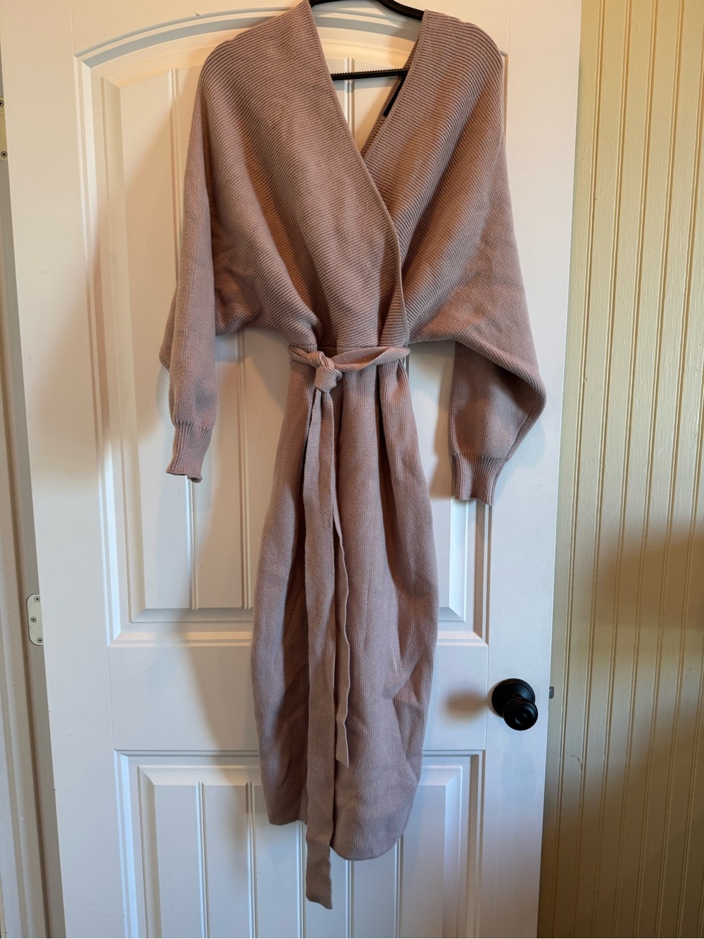 Forever 21 Ribbed Wrap Midi Dress - Mauve